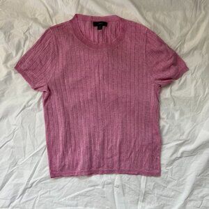 J.Crew Pink Silk/Cashmere Crop Top